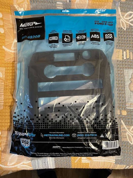 Double 2 Din Dash Mounting Install Kit for 2009-2014 Ford F-150