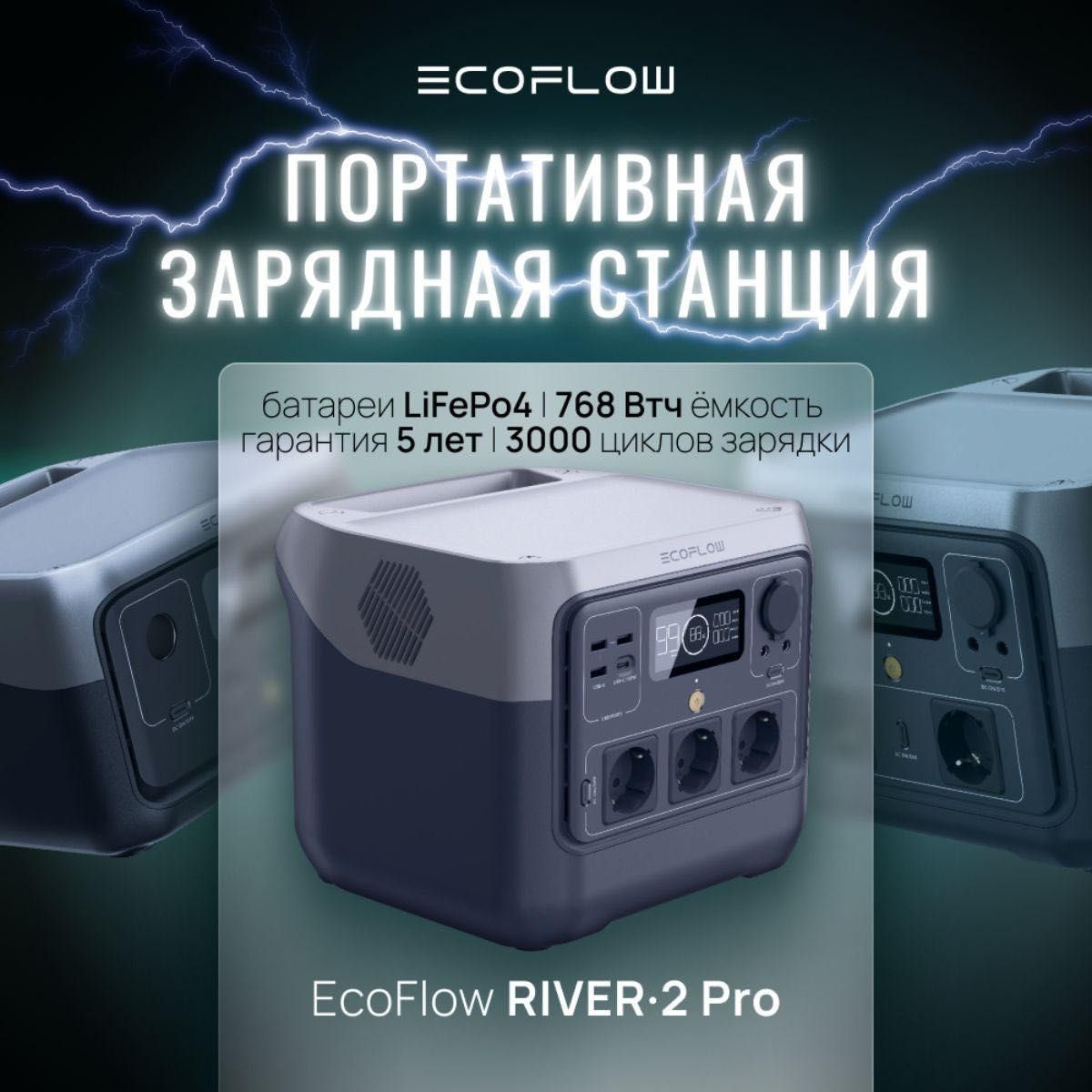 Срочно.Ecoflow river 2 pro. 768 Втч. Портативная электронная станция.