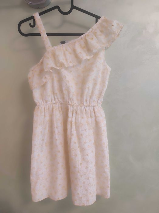 Детска жълта рокля