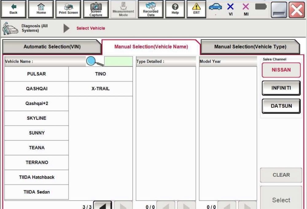 Tester/Diagnoza Nissan Consult 3+ V75 2018 in Engleza