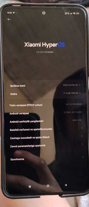 Poco x 4 pro 5 g