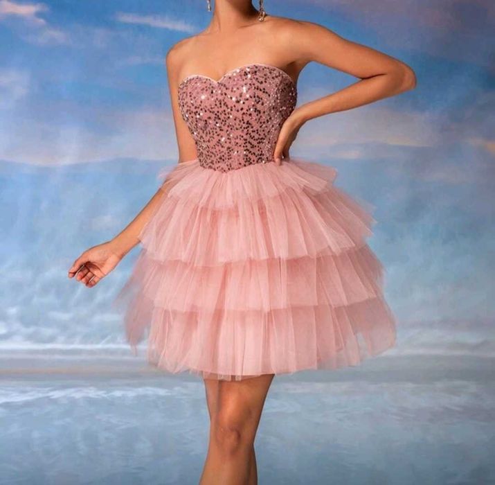 Рокля Розова дамска