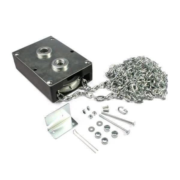 Palan cu lant actionare manuala pentru usi