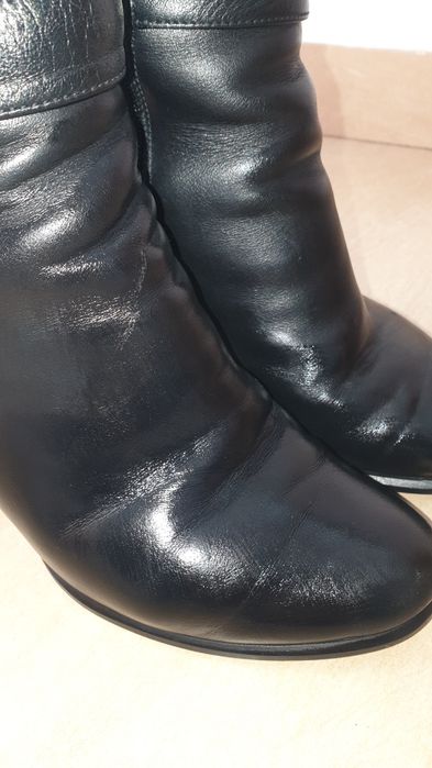 Botine negru piele naturala