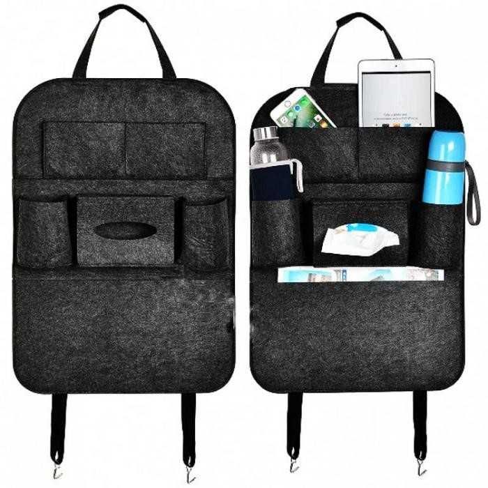 Текстилен органайзер за седалка  2204,  черен