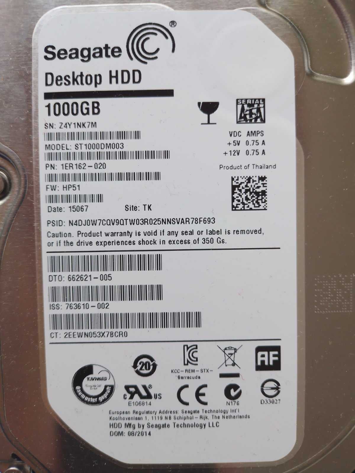 Хард диск Seagate 1 ТB, 16 MB, SATA III, 3,5" HDD