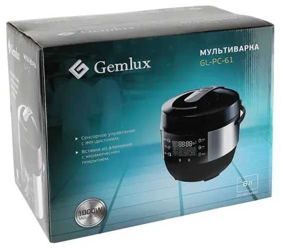 Мультиварка Gemlux GL-PC61 сенсорная, гарантия 1 год, доставка.