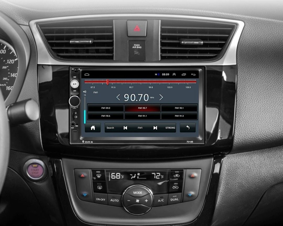Radio auto 7010B, 2DiN, Negru, Radio FM, Ecran 7 inchi, Bluetooth, Ecr