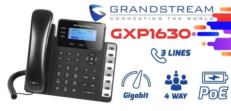IP телефон Grandstream GXP1630, 4 SIP, 8 линий, PoE, Gigabit, virtual