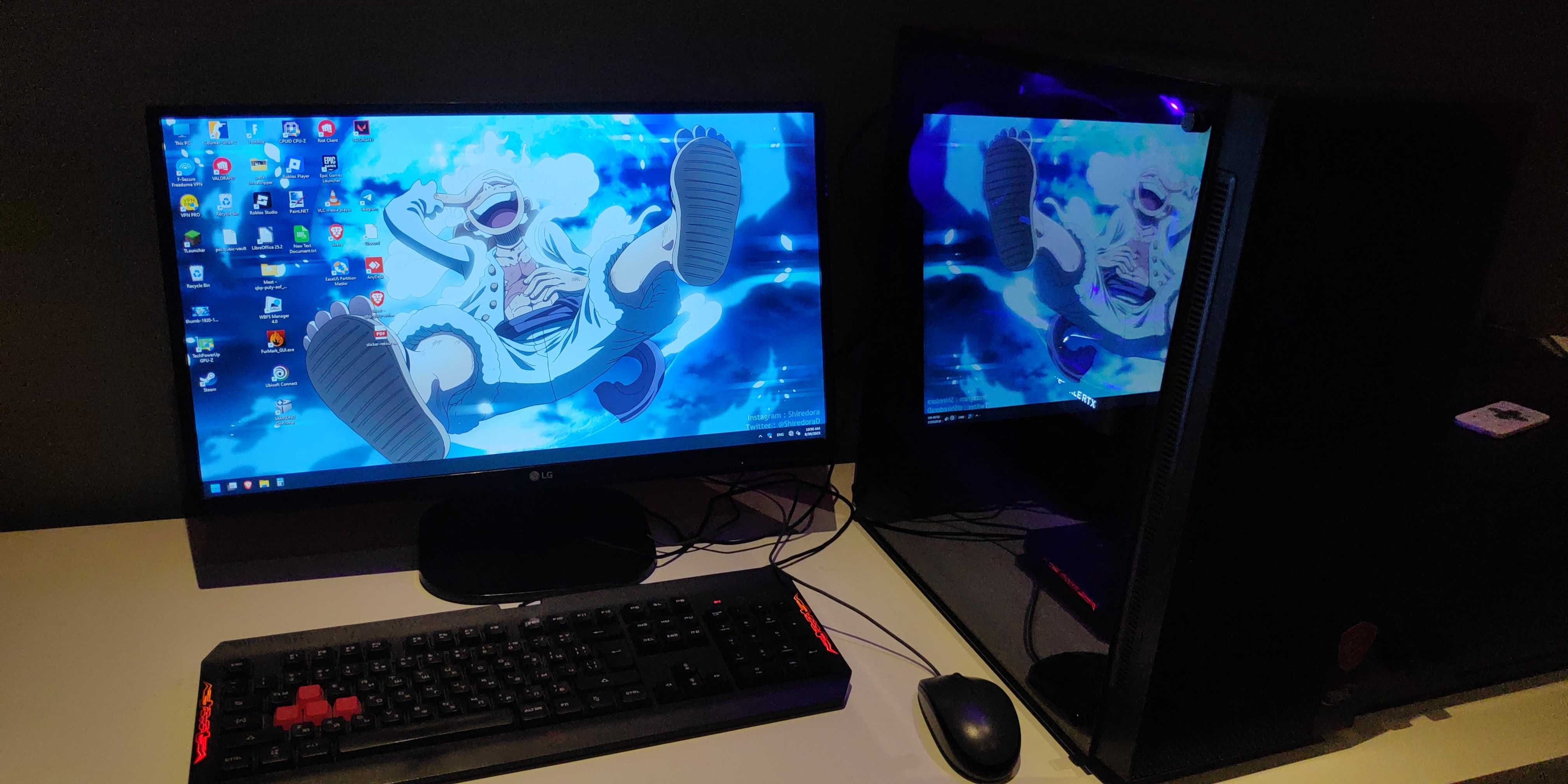 комплект Гейминг компютър 5700x3d / rtx 3080ti / 64gb DDR4 / екран 19"