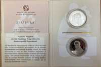 Vand Moneda 10 € Din Germania + Medalie placate cu argint + Certificat