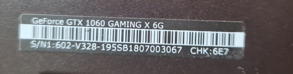 Placa video GeForce GTX 1060 gaming X 6G