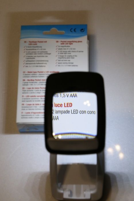настолна сгъваема лупа с LED светлина и 3x увеличение, WEDO Германия