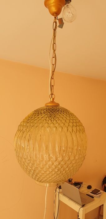 Accesoriu decorațiune înfrumusețare ambra sticla Germania 1960