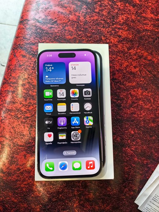 Iphone 14 pro 128GB purple Като Нов!!!