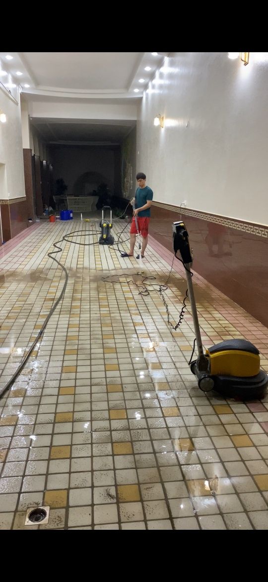 Чистка фасада, чистка брусчатки