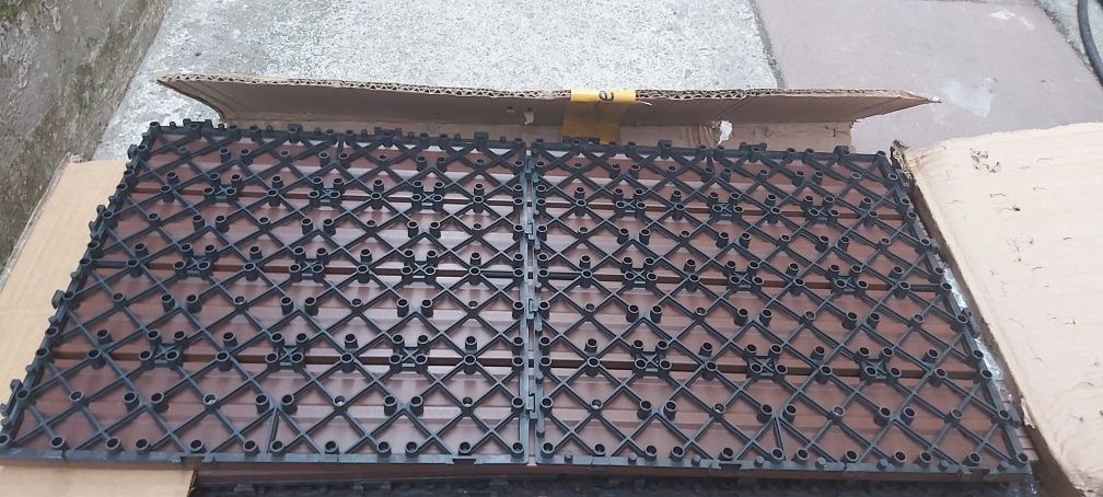 Plăci de terasă SAM WPC Plastic, Set de 11 pentru 1 m², dim placa 30 x