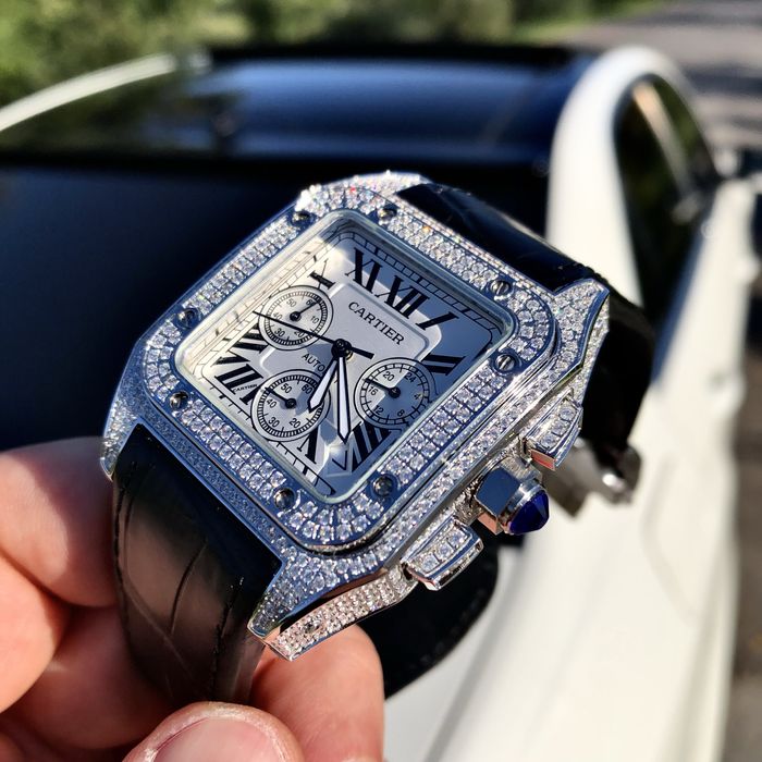 Cartier Santos 100xl white dial