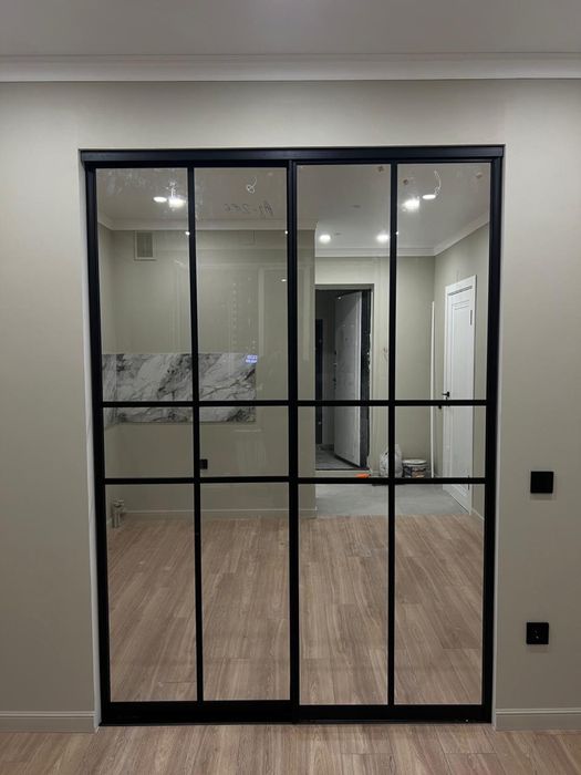 Лофт,loft,Душевая кабина на заказ,Перегородка из стекла в душ,Зеркало