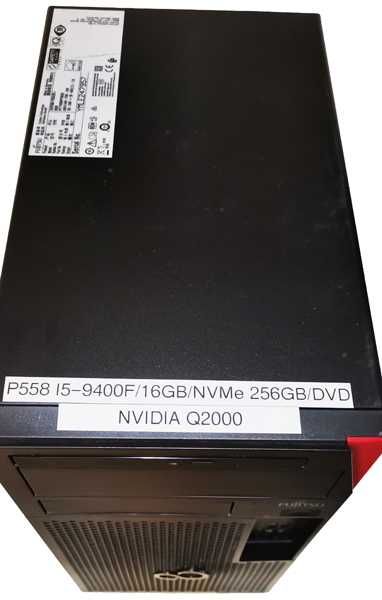 Fujitsu Esprimo P558 - i5-9400F, 16GB DDR4, 256GB NVME, QUADRO 2000