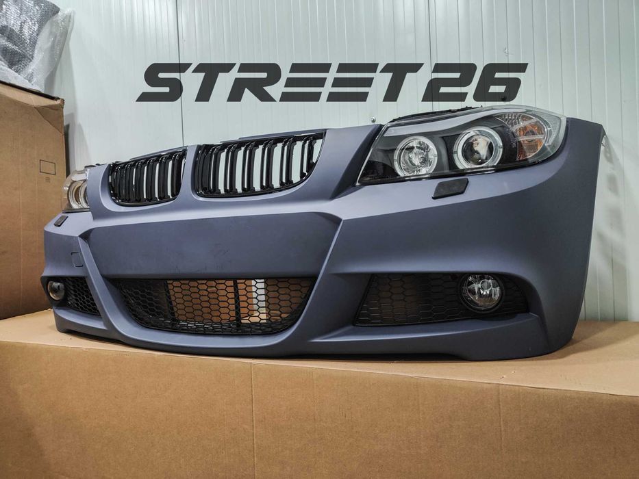 Pachet Bara Fata M BMW E90 E91 NFL (2005-2007) si Faruri Angel Eyes V3