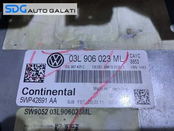 Kit Pornire Complet ECU Calculator Motor Cip Cheie Imobilizator VW Golf 6 1.6 TDI CAY CAYC 2008 - 2014 Cod 03L906023ML 03L907425C 5WP42691AA  [L2256]