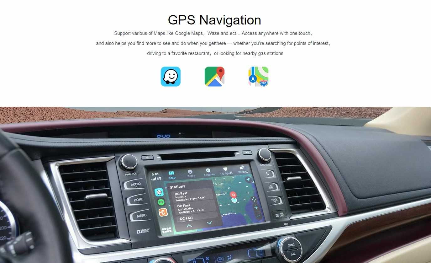 Toyota System Безжичен Applw Carplay Android Auto MMI Box , 9650