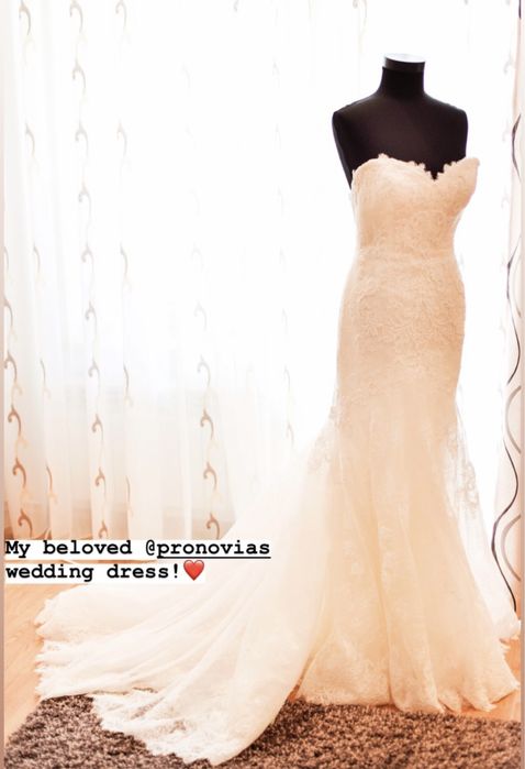 Rochie mireasa Pronovias, model Bertina, sirena, culoare ivoire