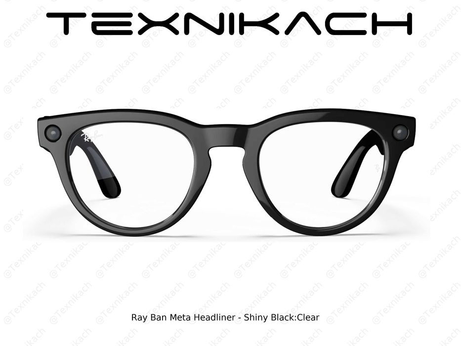 Новый • Ray Ban Meta Headliner - Shiny Black Clear • Доставка