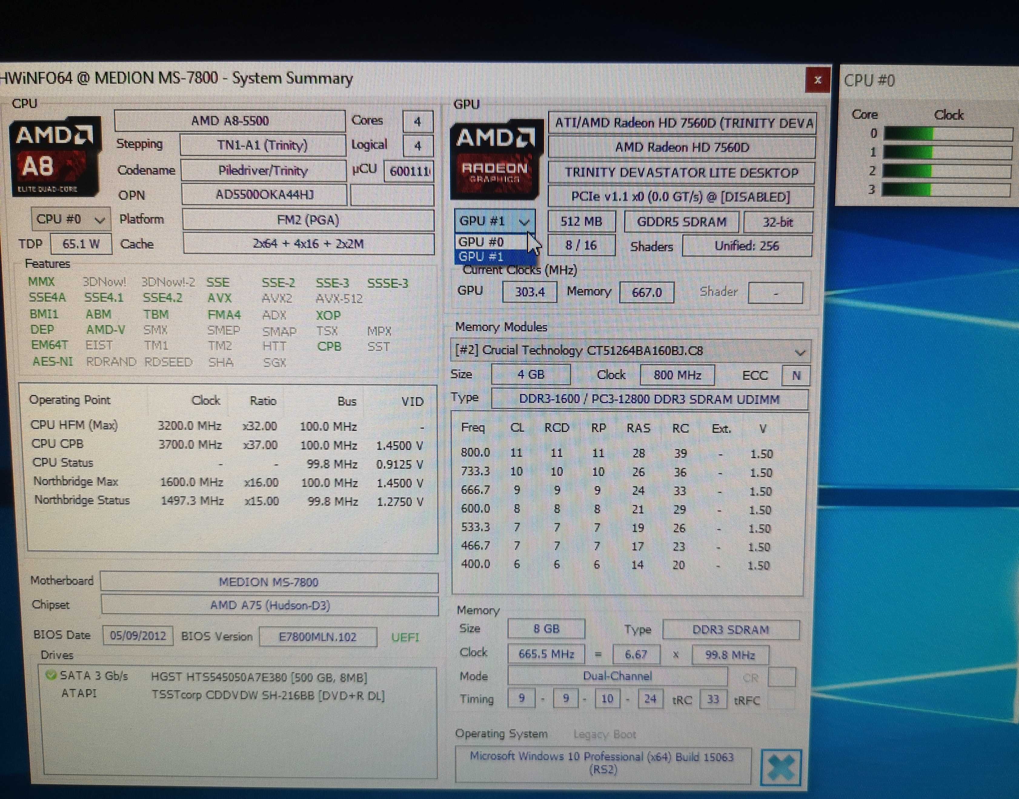 Medion AMD A8-5500, 8GB ,AMD Radeon HD 7670