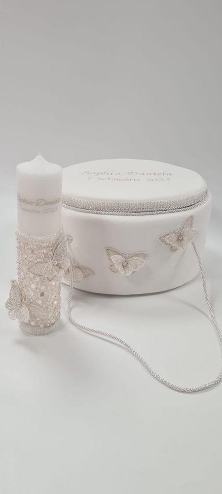 Trusou botez din catifea personalizat