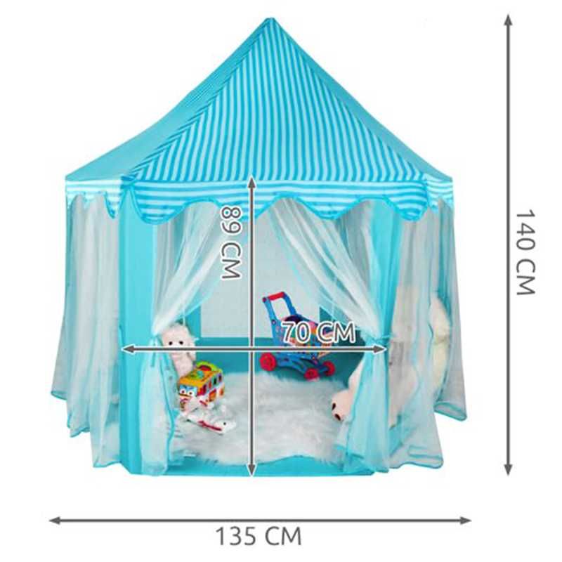 Детска Шатра палатка къщичка PALACE Синя 135 x 135x 140см