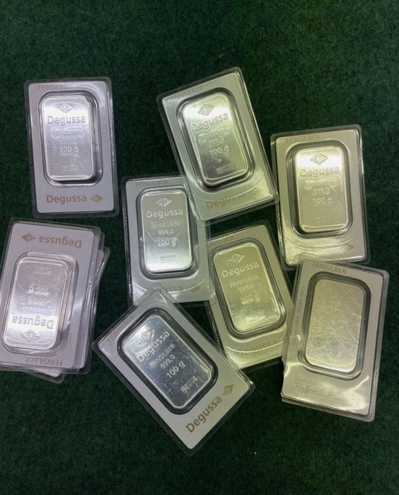 100g x 10 buc Lingou Argint