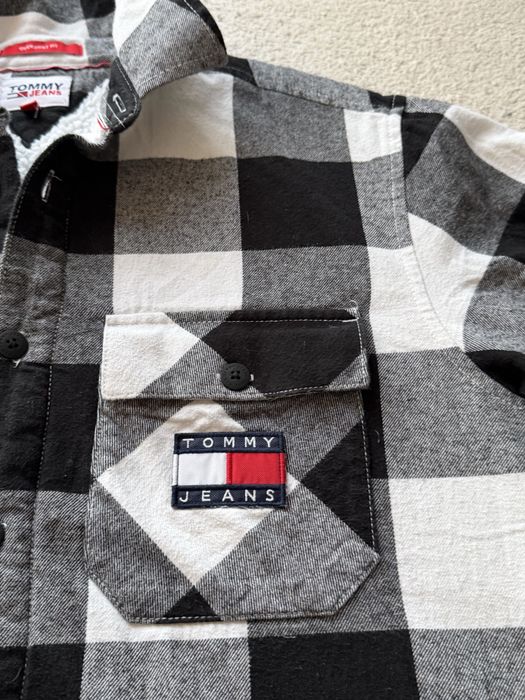Tommy Hilfiger,geacă-cămașă îmblănită pt.bărbați,măr.M