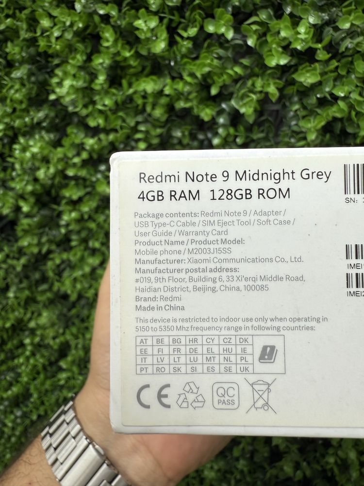 Redmi Note 9  4/128GB Sotiladi