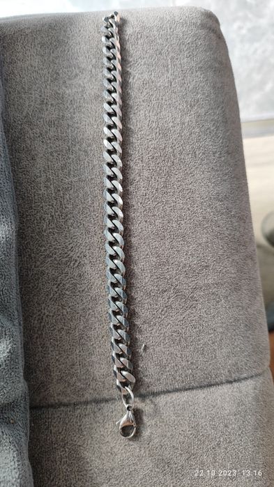 Мужской браслет 20см  из нержавеющей мед стали