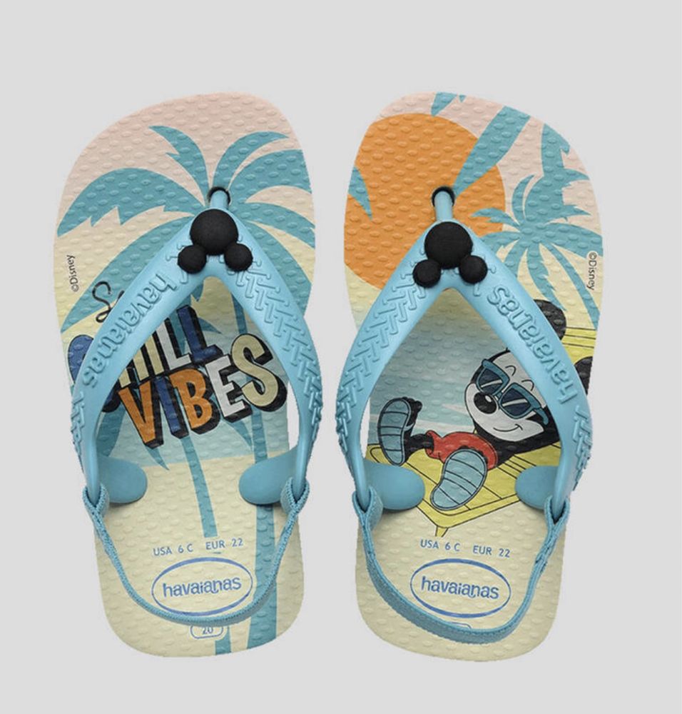 Детские сланцы шлепки Havaianas Mickey 22 размер сандалии