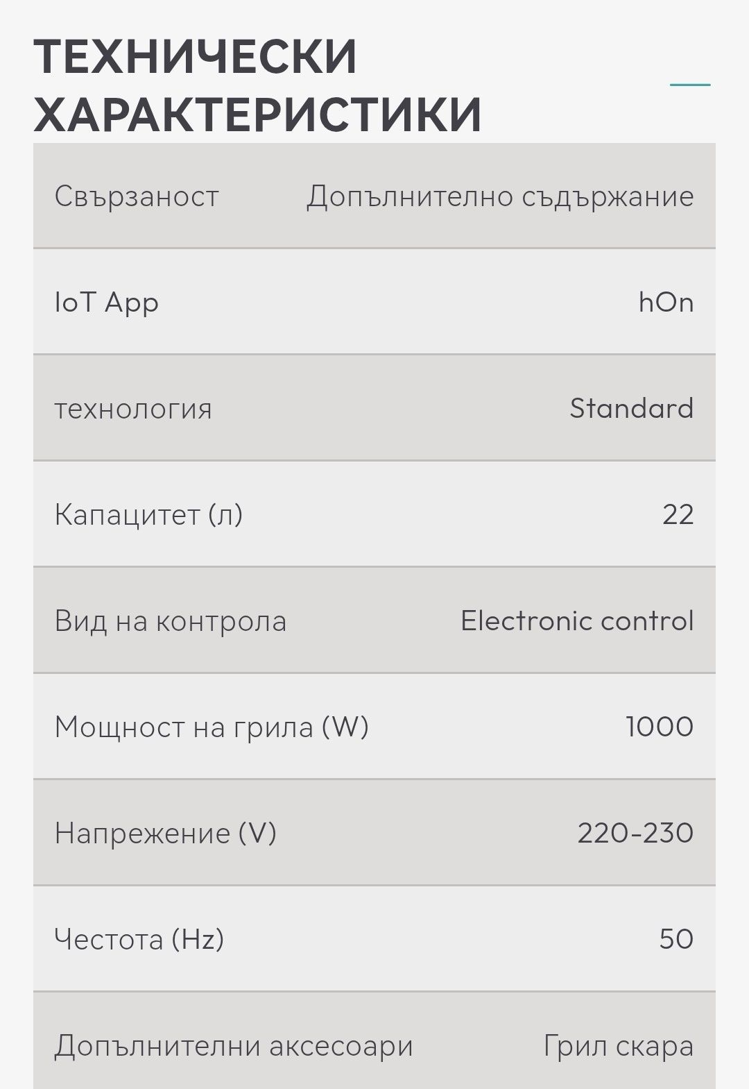Микровълнова фурна с грил CANDY