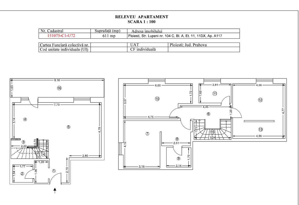Apartament Duplex 4 camere str Lupeni