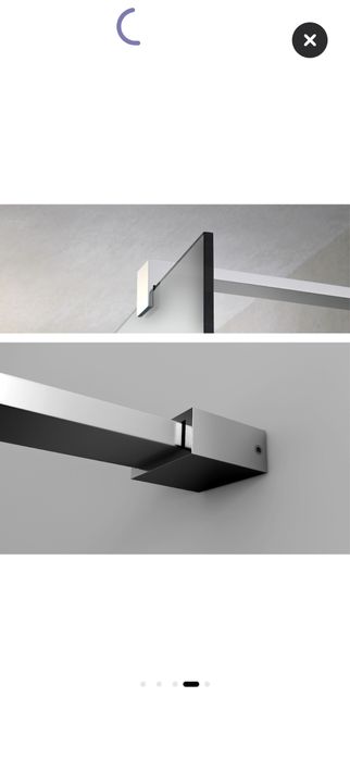 Paravan dus walk-in Aqua Roy INOX sticla 8 mm mata, securizata