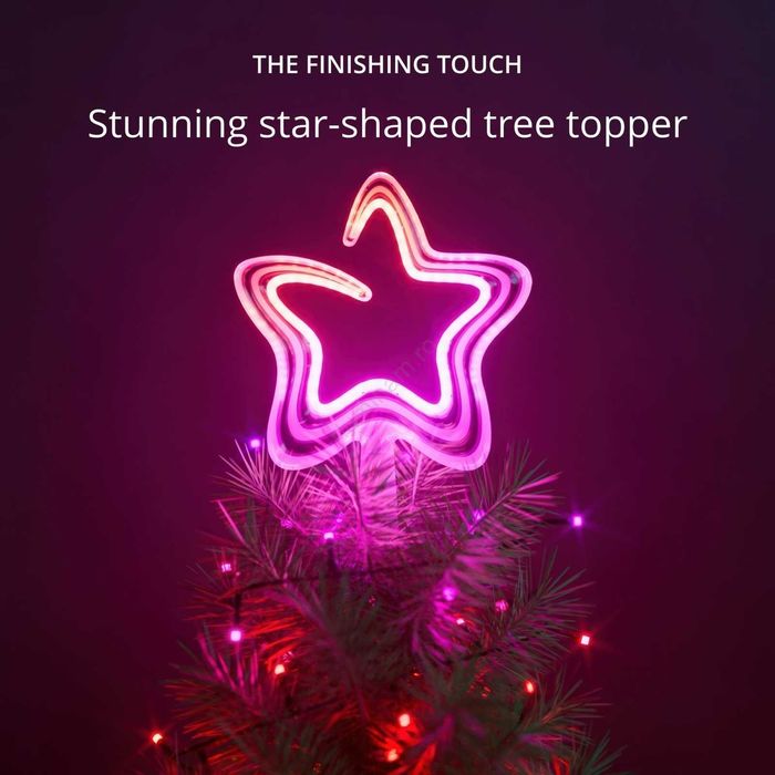 Varf pentru brad Twinkly TREE TOPPER 76 LED USB Wi-Fi Stea de Craciun