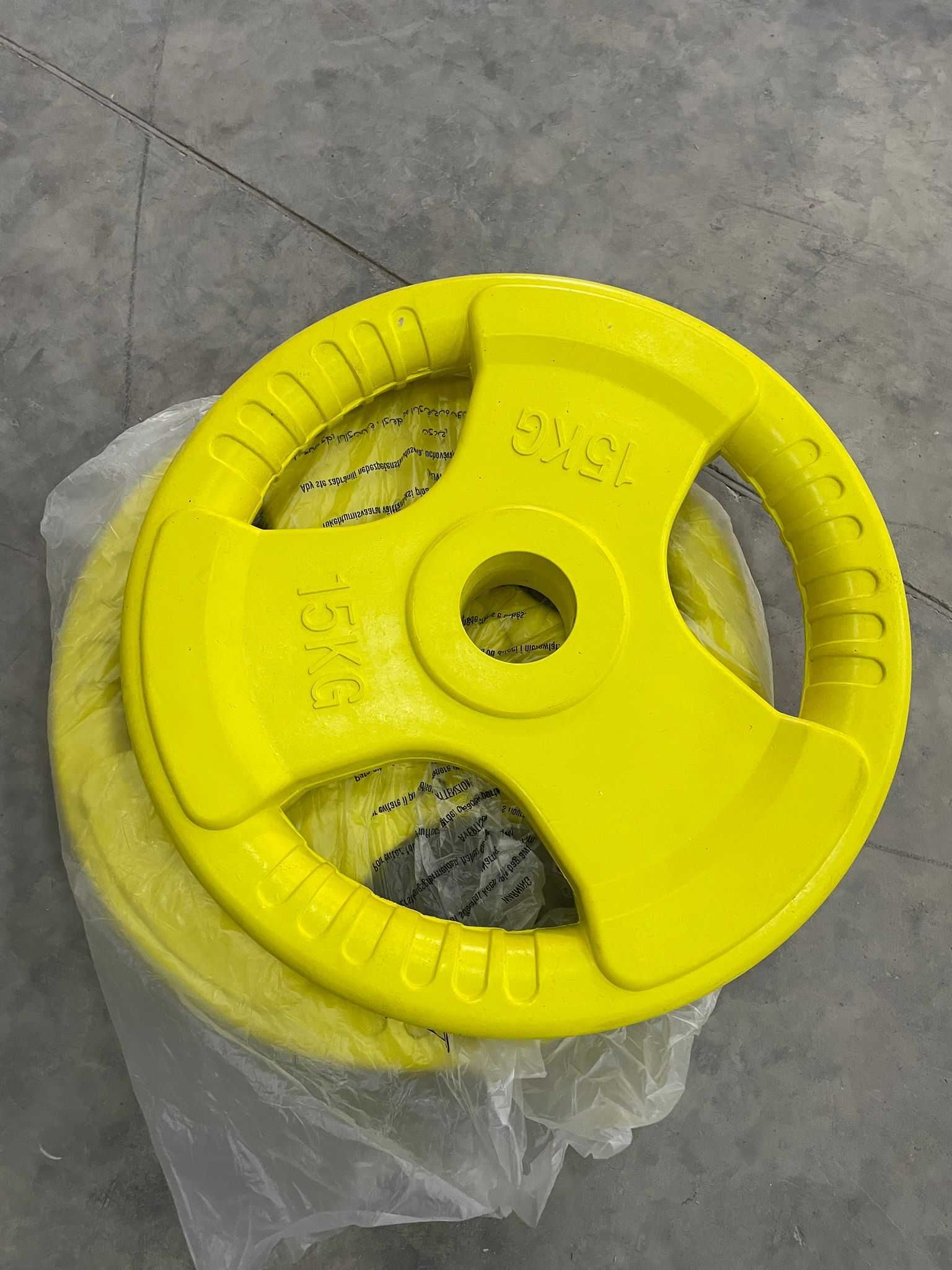 Discuri din fier cauciucat olimpic cu grip 30Kg 50/51mm  ( 2x15kg )