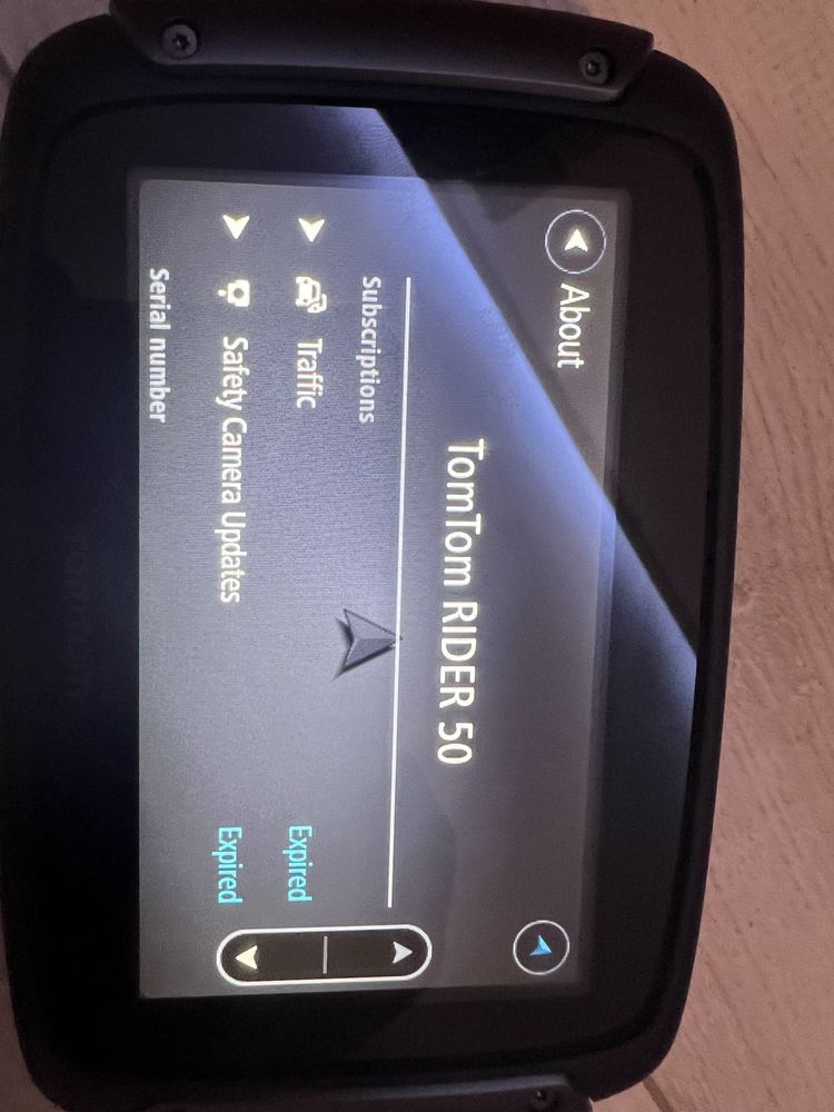 Tomtom rider 50, sistem navigatie moto