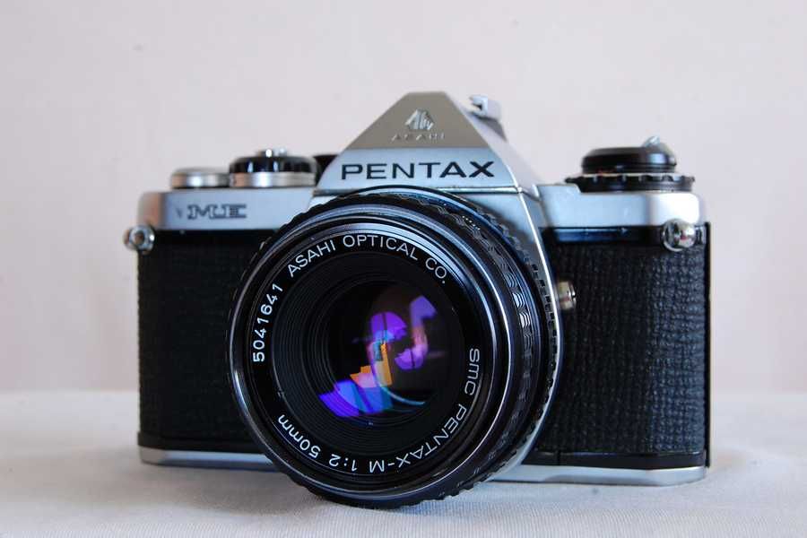 Pentax me cu obiectiv smc pentax m 2 50, aparat foto film clasic