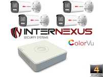 Hikvision IP 4MP ColorVu Комплект за Видеонаблюдение DS-2CD1047G2H-LIU