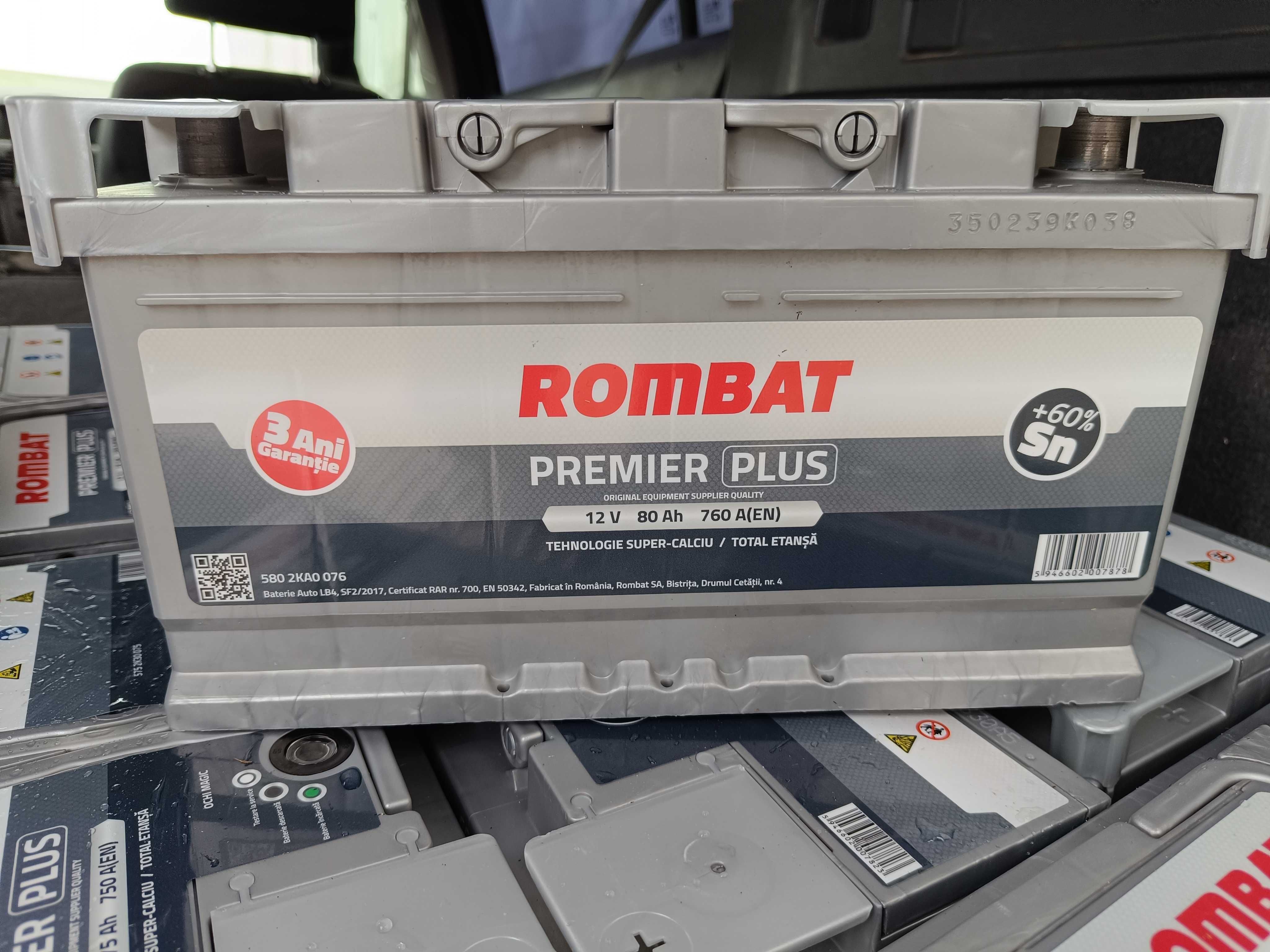 Baterie Rombat 65ah 75ah 80ah 85ah noi Rombat Premier Plus 12v