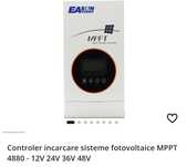 Controler incarcare sisteme fotovoltaice MPPT 4880 - 12V 24V 36V 48V