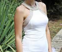 Скъсена бяла рокля на Alessa Morano