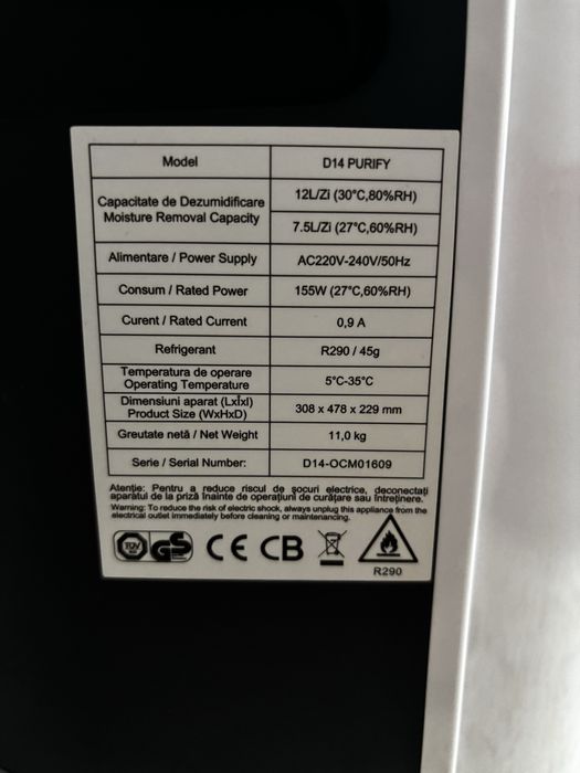 Dezumidificator alecoair