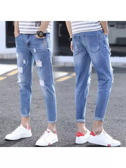 Trenddagi Zamonavi va Yengil uslubdagi Jinsi shimlar Yozgi ob-havoga m